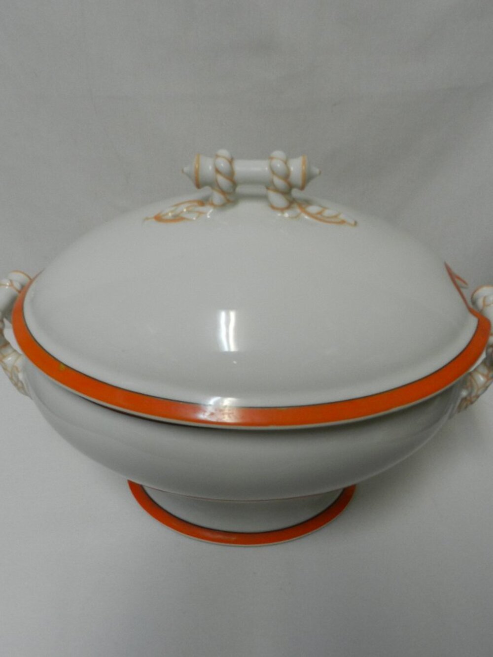Haviland Limoges France Porcelain Vintage serving bowl w/ lid Tureen Large